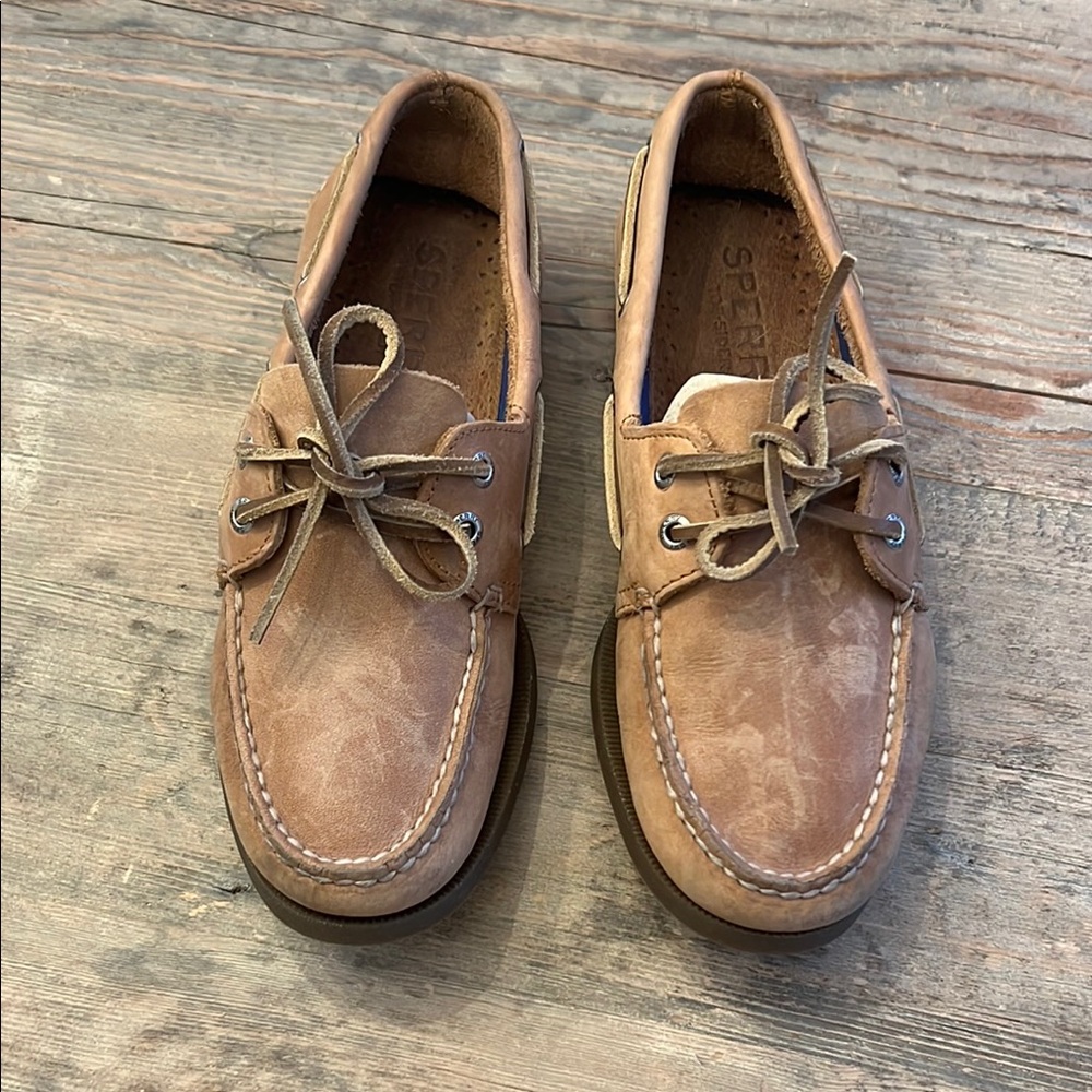 Sperry Brown Leather Boat Shoes